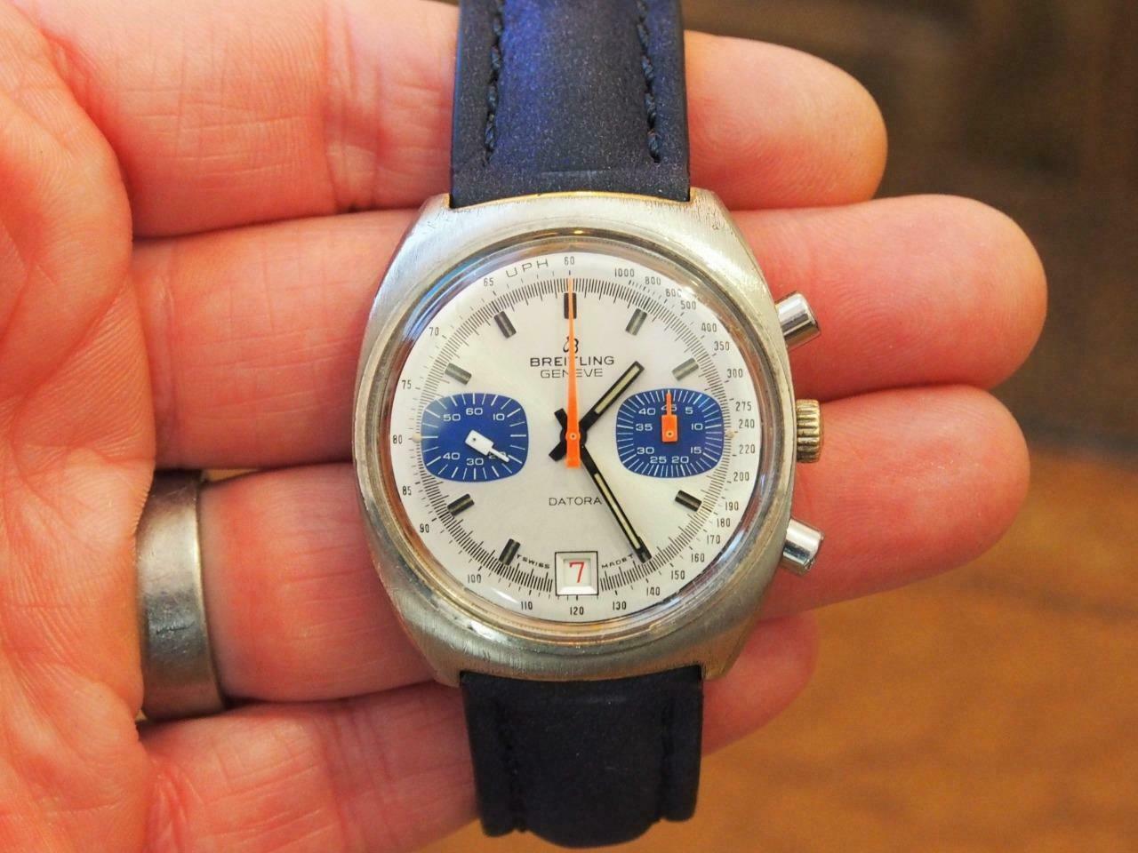Reference for 1970s BREITLING Datora Cal.7734 Mens Chronograph Watch
