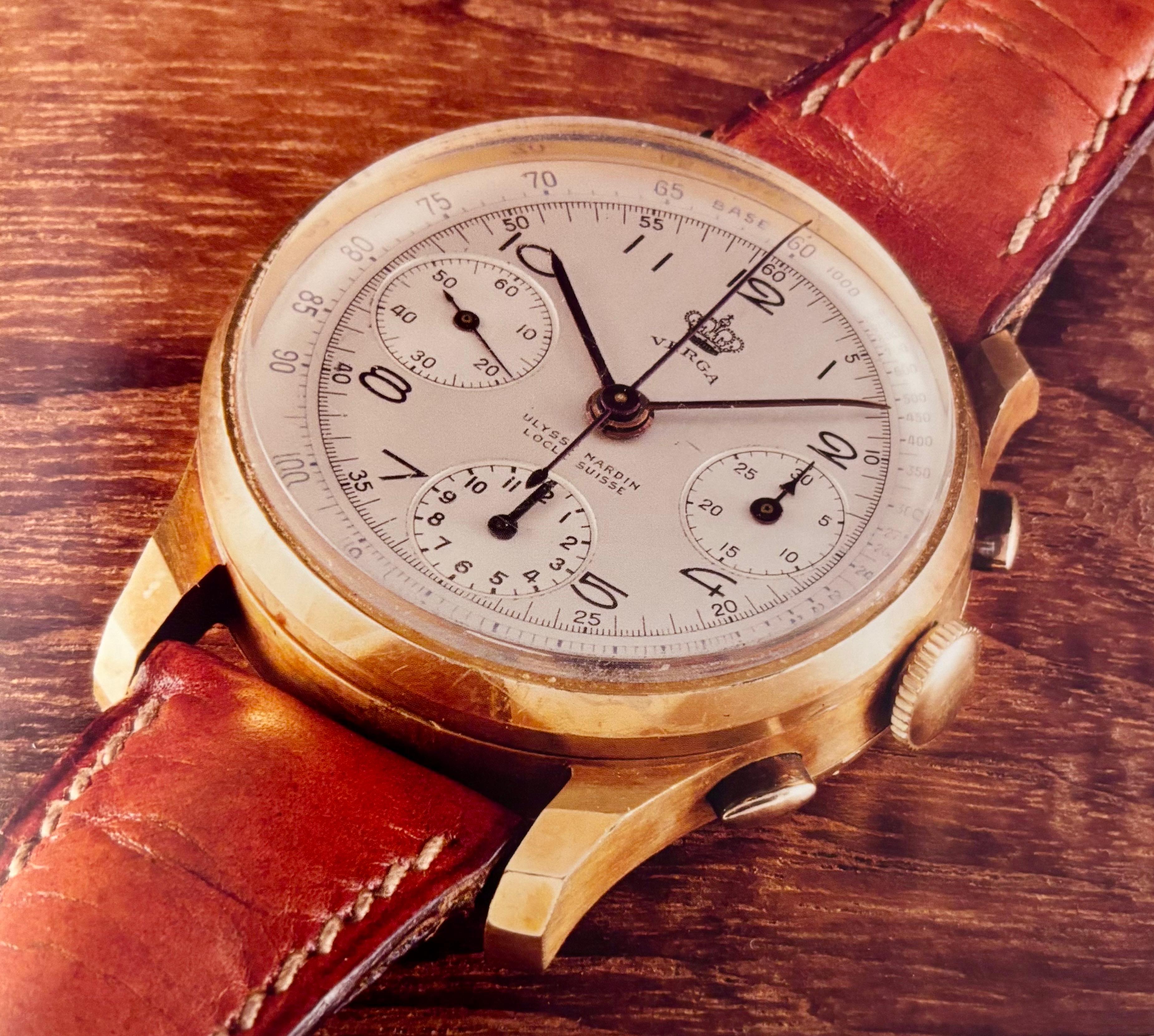 Ulysse Nardin Vintage Chronograph “Lot 215”: The Triple‑Faceted‑Lug Gold Beauty That Feels Like a Secret From Rome