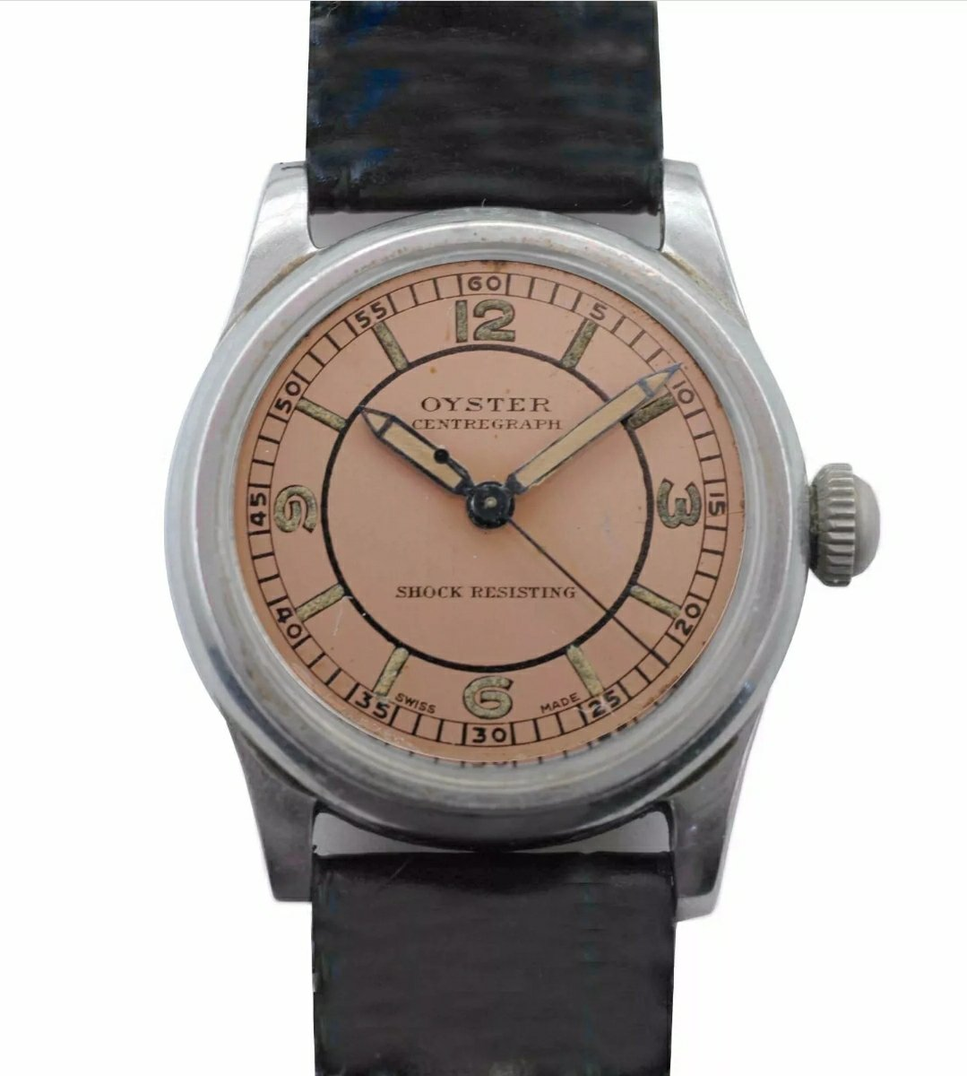 Pink Rolex: Vintage 1940 OYSTER CENTREGRAPH Antique ROLEX Watch ORIGINAL for men